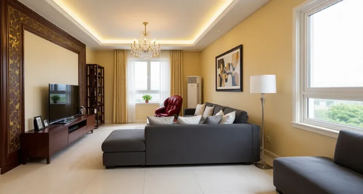 Room type: livingroom Apartment for rent in Beijing - Longhu Weilanxiangti - Photo 1