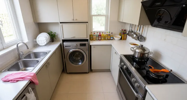Room type: kitchen Apartment for rent in Beijing - No. 22 Courtyard, Cuiwei Road - Photo 1